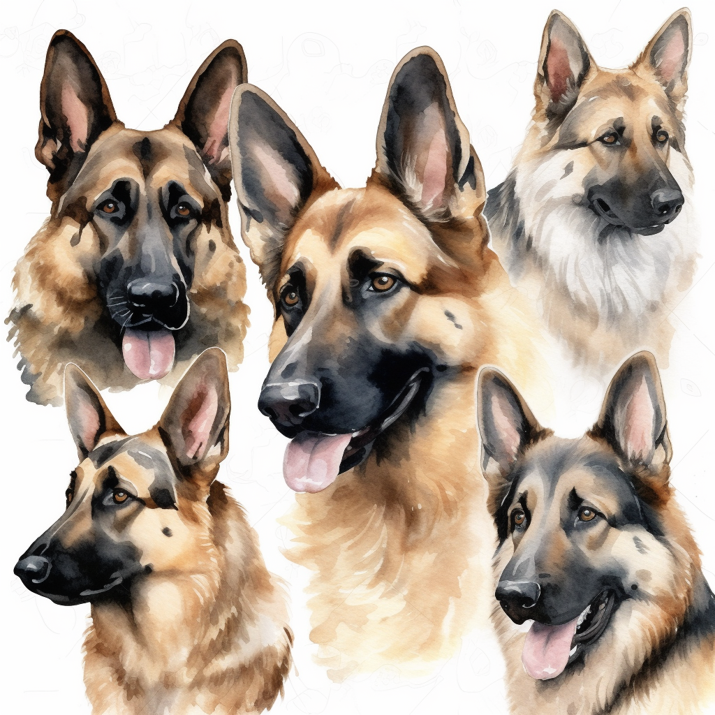 german shepherd clipart