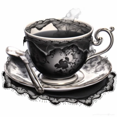 make gothic tea cup clipart