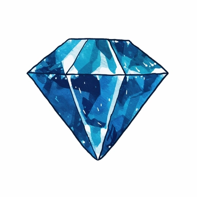 blue diamond simple clip art , white background