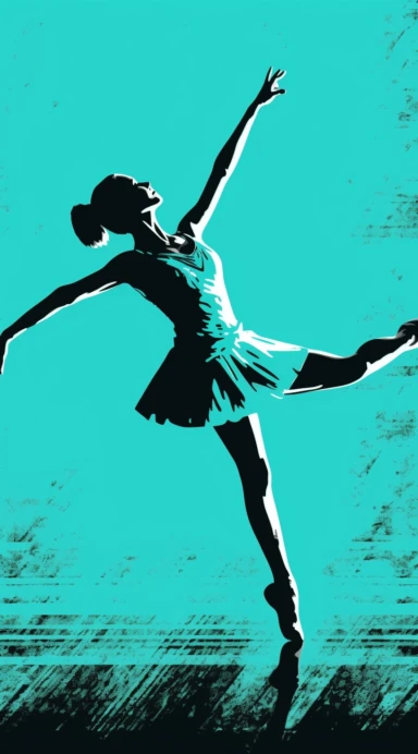 blue ballerina png clipart, in the style of pop art-inspired comic book style, light turquoise and black, glasgow style, etchings, pont-aven school, chromatic joy, traditional animation