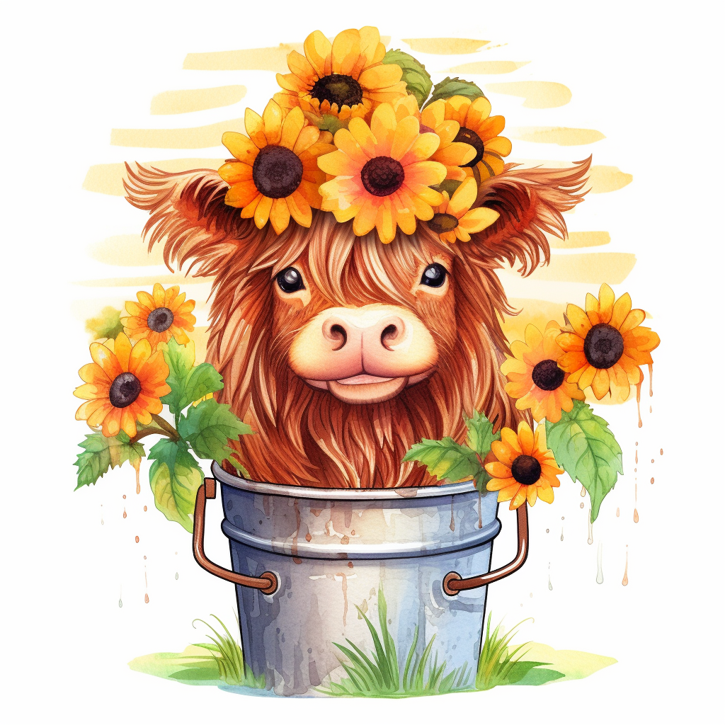 colorful cow cliparts