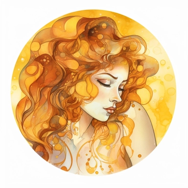 cartoons stiker planet heart cachalot pride watercolor pop art style clipart by Gustav Klimt golden woman , on a white background, detailed, realistic