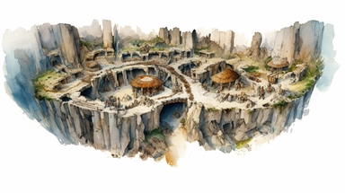 isolated images, illustrations on a white background, realistic top down overhead view caveman village map, Clipart, watercolor, realistic, isolated, full building, highly detailed, hdr, 32K, photo expert quality, watercolor realistic, hyperrealistic and highly detailed, isolated on a white background