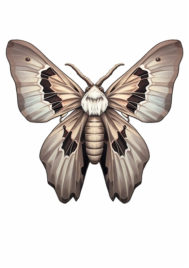 Skull Moth Clipart on white background, death's head moth, realistic, details, high resolutions, white background