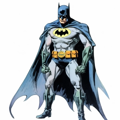 watercolor clipart Batman , Neal Adams