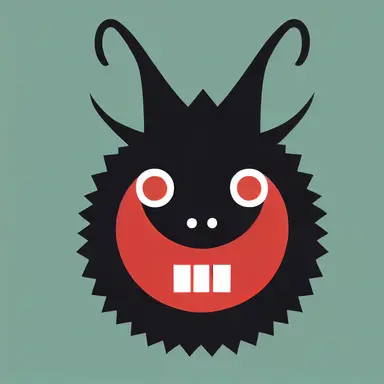 a cartoon devil with big eyes and horns, a character portrait, reddit, clipart, he is smiling, red contact lenses, cheeky devil, webcam footage, small demons, ape, helmet removed, lemon demon, developers, face shown, 1 0 0 m, clear image, mohawk, emote, 2010s