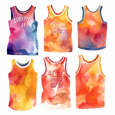 basketball jersey watercolor clipart