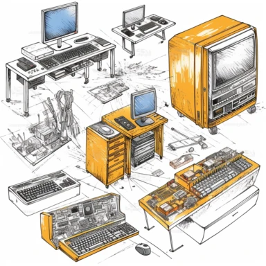 clipart collection of a set of four computer,highly detailed, crisp sharp lines , istock, clip-art, ,, 2070s, steel, , how-to, , harmony of, marker”, , 4, instrument, ultimate, 5, movies, three - dimensional , high quality vector svg white background , organised in rows spaces gap orderly