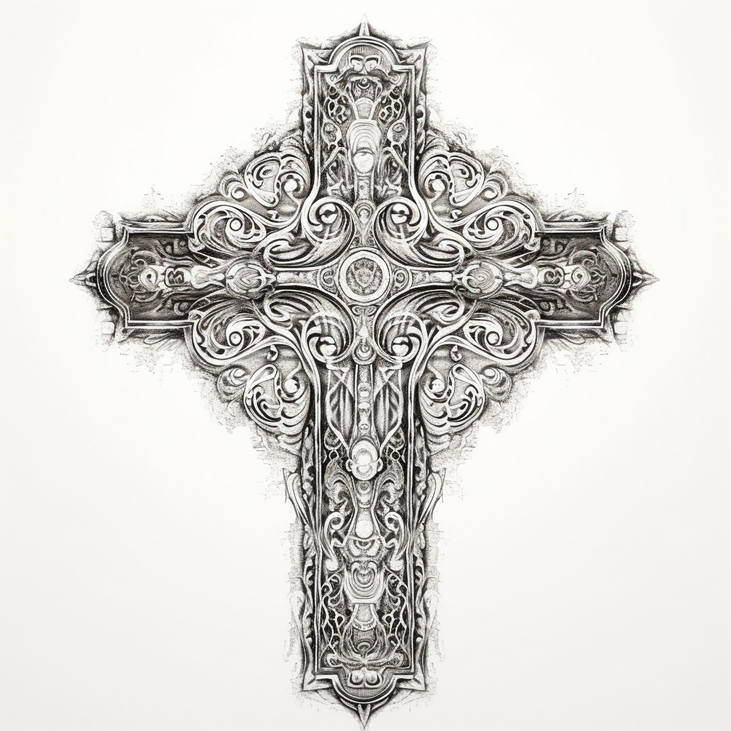 cross sketch cliparts