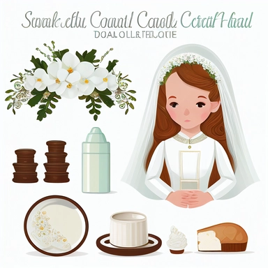 beautiful first communion clipart white background