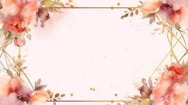 a simple gorgeous aesthetic vintage gold diamond-shape picture frame with minimal flowers border around outside the frame on soft pink background clipart, watercolor painting realistic, high quality, vibrant, Vicente Romero Redondo, Willem van Aelst
