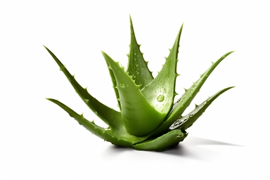 High - resolution, photorealistic clip art of a [aloe vera], isolated on a clean [white] background, this image features no border, frame, text, or typography, ensuring a clean and clear visual, the expert lighting and texture details showcase object simplicity.