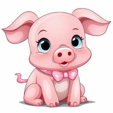 Clipart cartoon baby pig