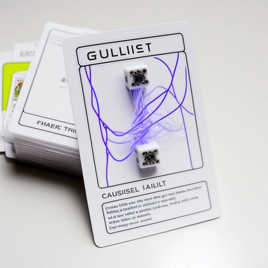 a game card made with eletric ghost wires, white background,simple, technological, friendly, easy, abstract, forms, clipart, sophisticated, generic, premium, hollistic, powerfull, peacefull, clean