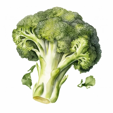 broccoli watercolor clipart white background png svg vector