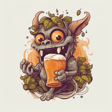 vector art, logo design, happy drunk beer drawing, happy drunk beer clipart, transparent background, 4k quality, flawless drawing , Alebrije, abstract, Illustrators, by Sabbas Apterus, bar culture, amazing pub scene