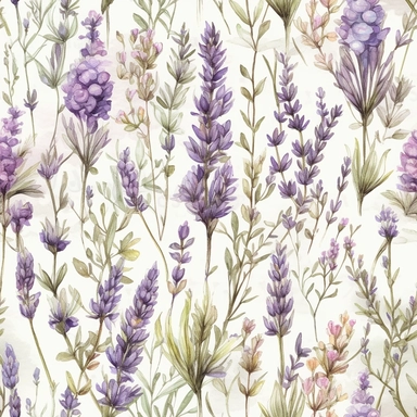 ( Lavender) , herbs, vintage, Watercolor, vector, white background, clipart, Seamless patterns, repeating patterns design, flat illustration, outlined, Vector, 4K, Art station, digital print, highly detailed clean, A detailed illustration a field, 3D vector art, cute and quirky, fantasy art, watercolor effect, bokeh, Adobe Illustrator, hand - drawn, digital painting, low - poly, soft lighting, bird's - eye view, isometric style, retro aesthetic, focused on the character, 4K resolution, vector im