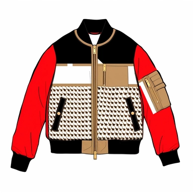 clipart,designer streetwear christian dior Louboutin Balenciaga gucci lv Inspired jacket clipart vector isolated on a white background