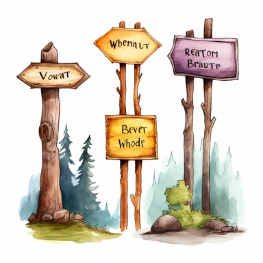 Make blank Watercolor Wooden Signs Clipart, rusitc wood