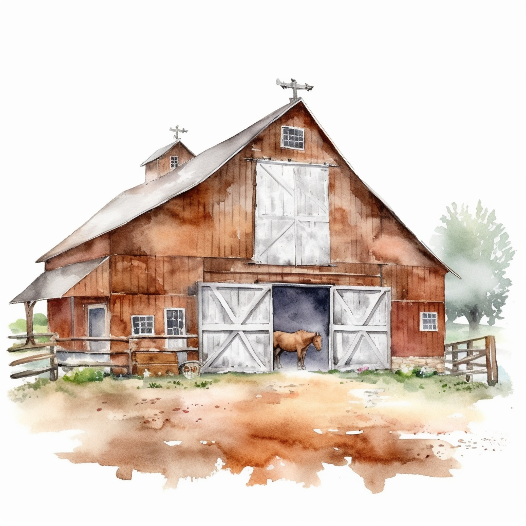 horse barn cliparts