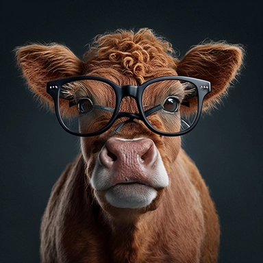 cure animals wearing glasses clipart
