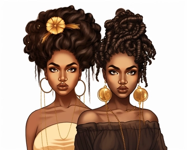 2 girls per grid, Black Girl Magic, Beautiful braided hair styles, Fashion Nova Themed Clipart, Black Girls Magic Clipart, Black Women Clipart, Black Girls PNG, Black Girl Sticker/Planner/Journal/Print Lady boss clipart, Boss Fashion clipart, Fashion Girl Clipart, Boss Girl clipart, Fashion Illustration, Afro lady clipart