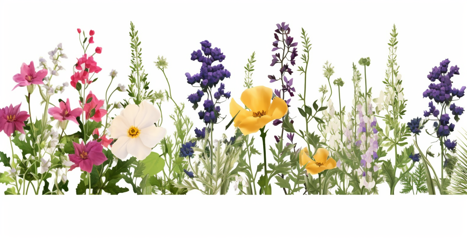 green wildflower cliparts