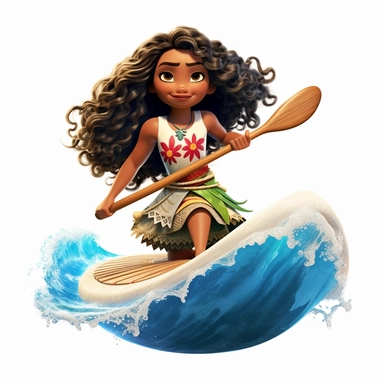 disney moana clip art, hd, white background, — ar 3:2 —
