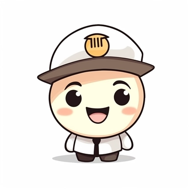 happy cute Park Attendant face, cartoon, clipart, mascot, isolated on white background