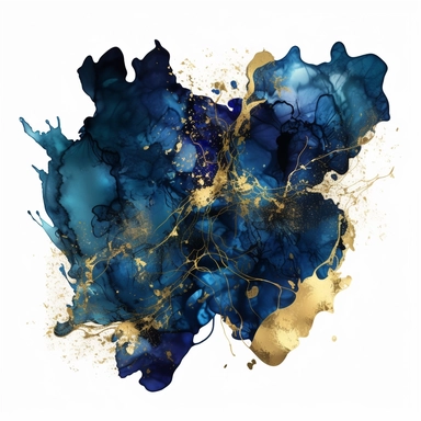 clip art dark blue alcohol ink with gold glitter