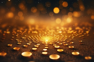golden bokeh light swirling across dark background photoshop clip arts & vectors 24, in the style of abstract landscape, light-filled compositions, janek sedlar, pointillist: tiny dots, explosive and chaotic, 3840x2160, photo taken with nikon d750