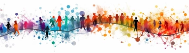 pixar style clipart, intricate, colorful, rainbowcolor, pop, social network connection concept, community, white background
