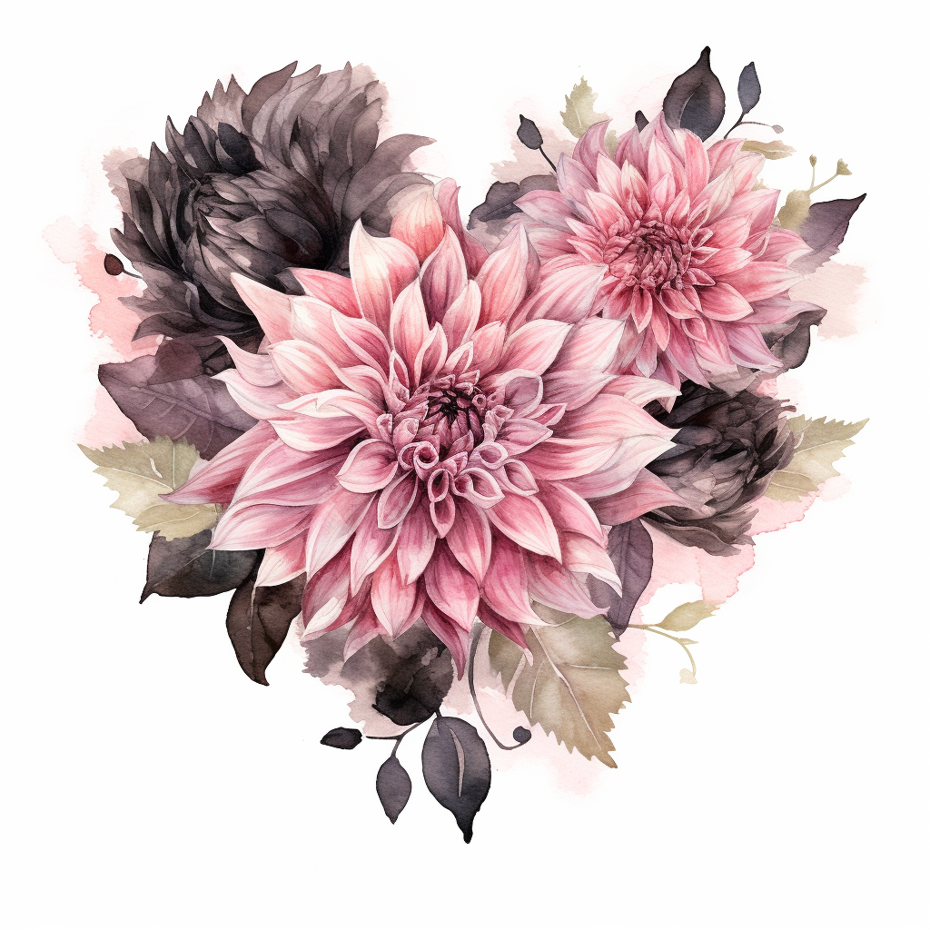 cliparts pink dahlia