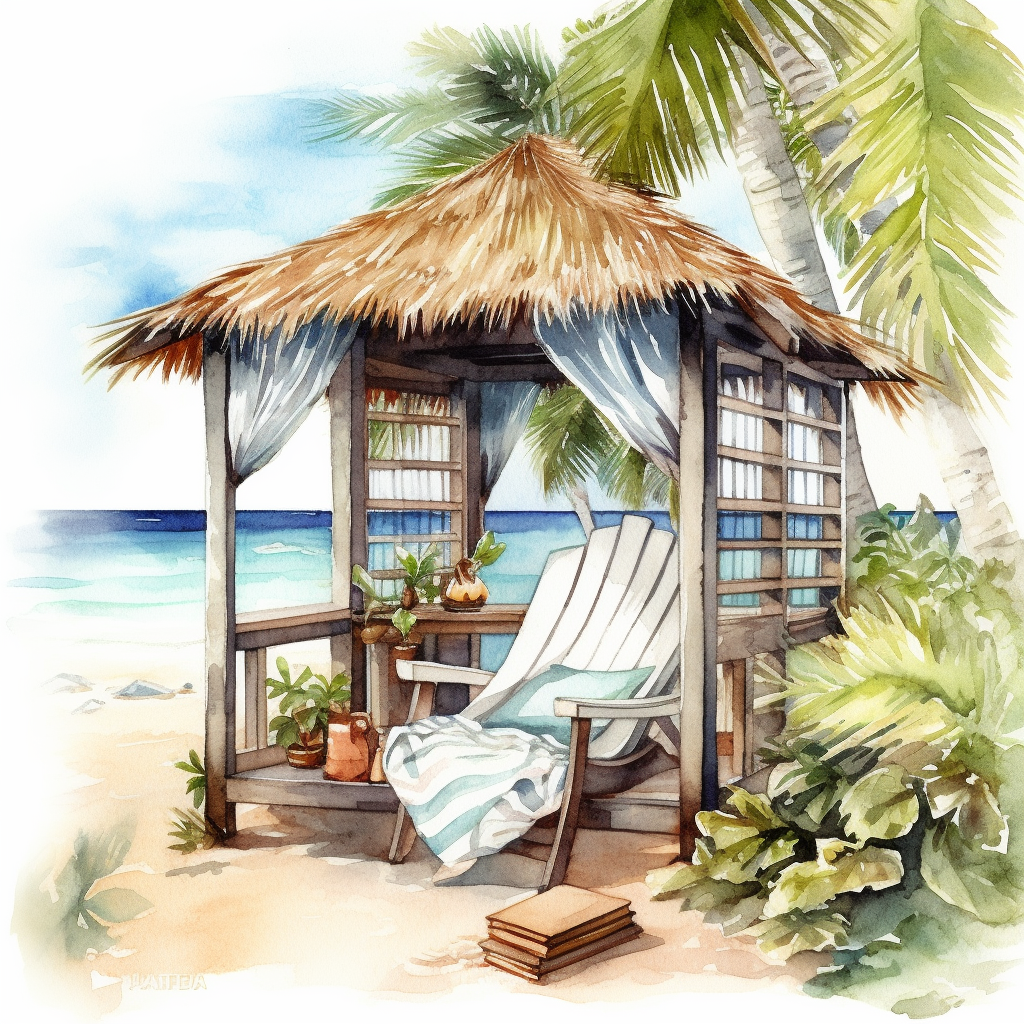 beach reading cliparts