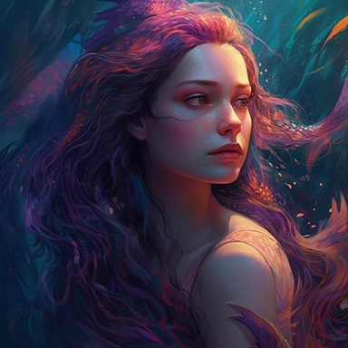 mermaid art and wallpaper free wallpapers and clipart bluerain, in the style of realistic hyper-detailed portraits, dark magenta and light amber, 32k uhd, sung kim, airbrush art, mikalojus konstantinas ciurlionis, wlop