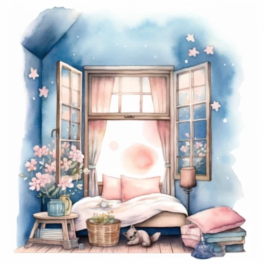 Easy to cut, dreamy watercolor opportunity clipart