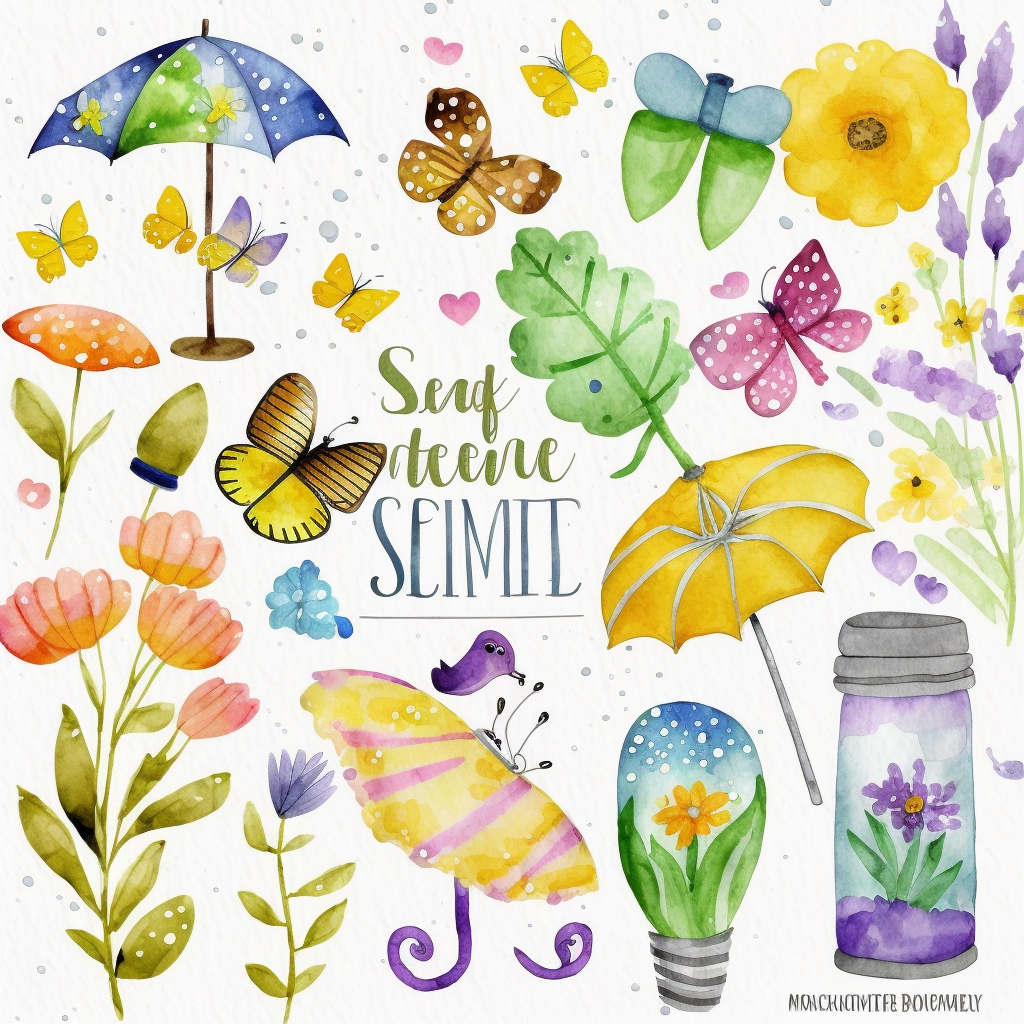 bird umbrella cliparts