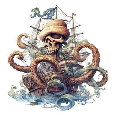 Yo Ho Ho! Raise the Anchor, Embrace the Voyage, isolated on a white background, clipart, highly detailed
