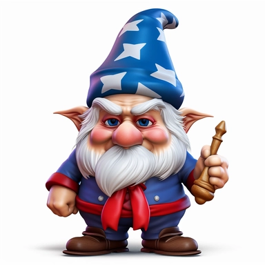 donald trump as a patriotic gnome, clipart