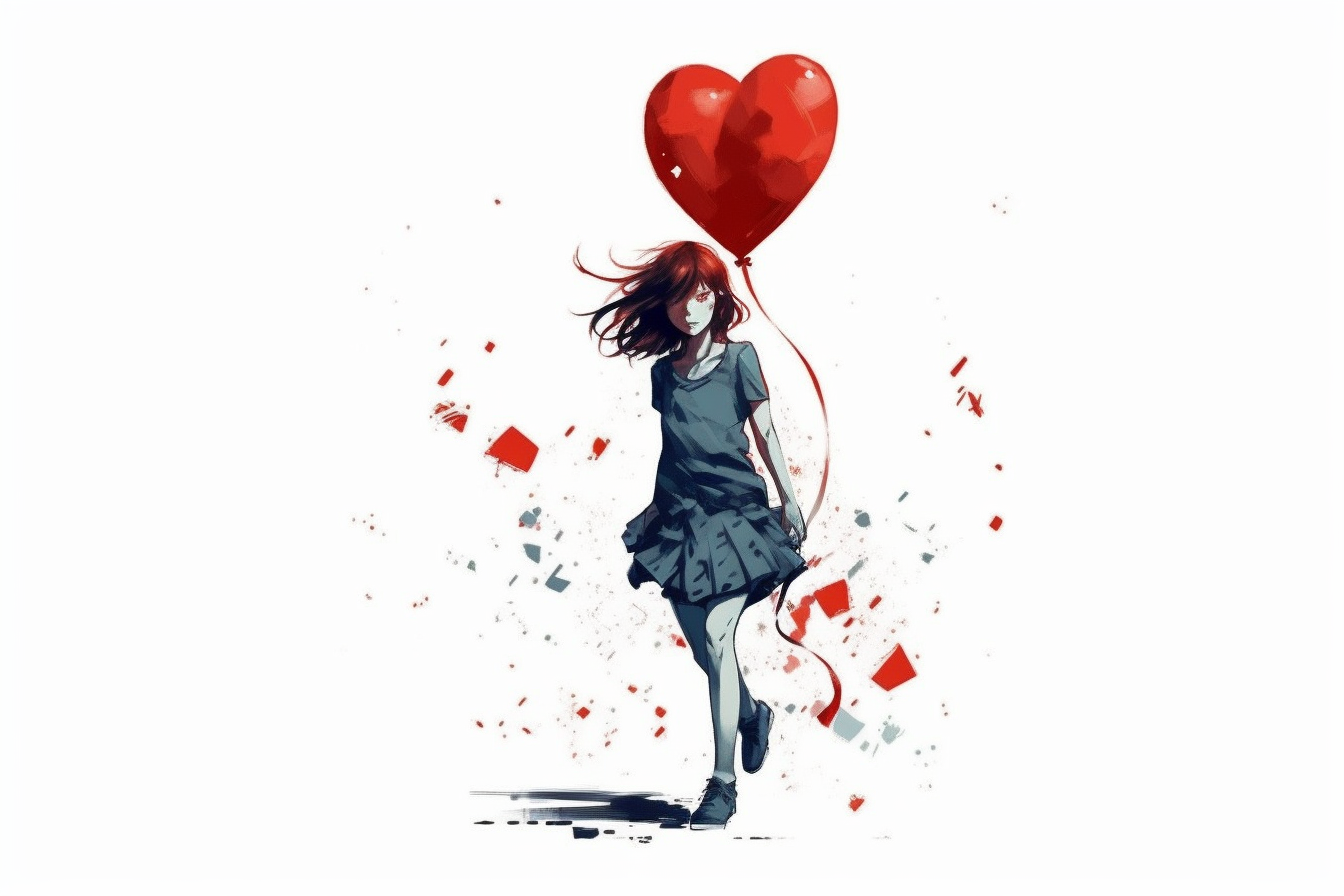 girl running clipart