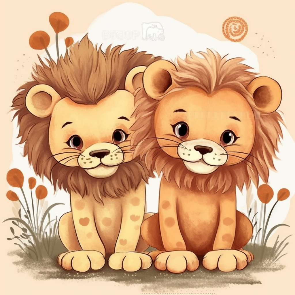 baby lion cliparts