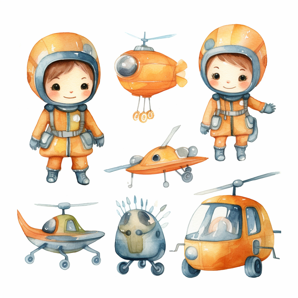 cute plane cliparts
