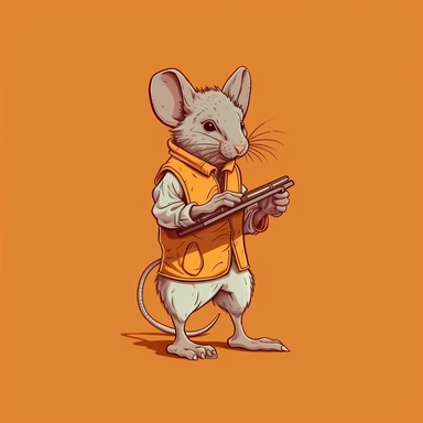 rat with a pen and clipboard, minimalist, nft, nft style, pixel art, UHD, 32k, full hd, high definition