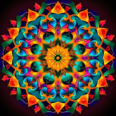 a kaleidoscope of bright colors in an exotic style shapes within clipart no fonts no words no letters