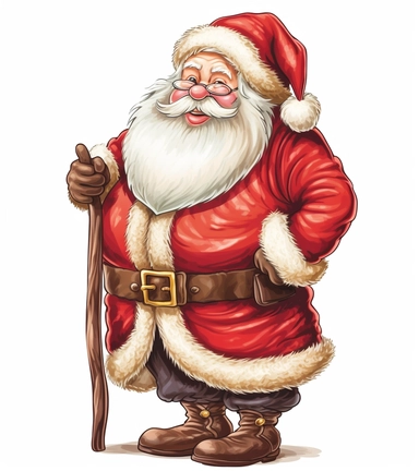 christmas santa clipart royalty free cliparts, in the style of accurate and detailed, caricature-like