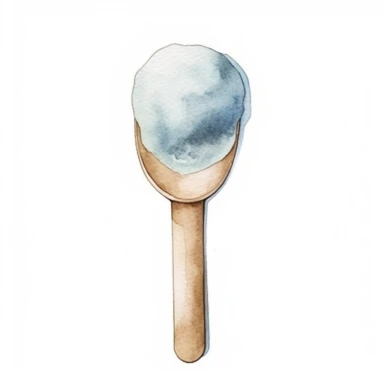 ice cream scoop watercolor clipart, white background, neutral muted colors, high quality, hyperrealistic, detailed, vintage, paris, color palette vintage beige and baby blue