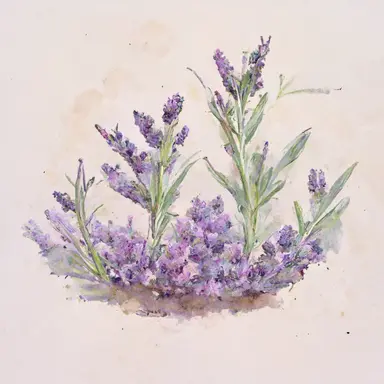watercolor lavender bushel isolated clipart