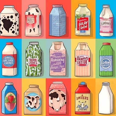 milk carton full body Clipart - 13 High Quality JPGs - Digital Download - Card Making, Mixed Media, Digital Paper Craft