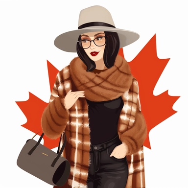 modern canadian woman clipart