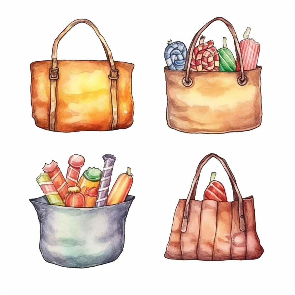 candy bag cliparts